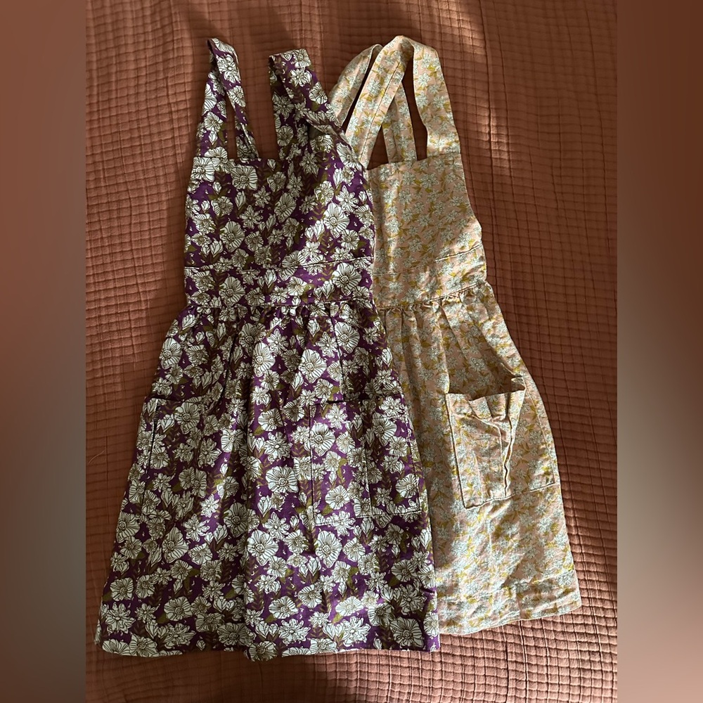 Lot of 2 Milkbarn Apron Floral Dresses